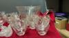 (2) BOXES W/ VINTAGE PUNCH BOWL W/ 20 GLASSES AND HOOKS, VINTAGAE WINE AND LIQUOR GLASSES, AND AN AMBER WATER JUG W/ 4 GLASSES - 4