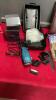 BOX W/ DICTIONARIES, COWBOY BOOK, SUNBEAM HAIR CLIPPERS, COIN ROLLING TUBES, AND A COUPLE OF PLASTIC STORAGE CONTAINERS - 2