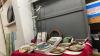 BOX W/ COLLECTOR PLATES AND (2) PLATE RACKS - 11 COW COLLECTOR PLATES AND 1 NORMAN ROCKWELL