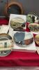 BOX W/ COLLECTOR PLATES AND (2) PLATE RACKS - 11 COW COLLECTOR PLATES AND 1 NORMAN ROCKWELL - 3