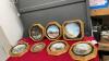 BOX W/ 7 FRAMED COLLECTOR PLATES - FARMING AND DRAFT HORSES