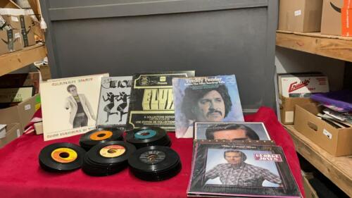 SMALL BOX W/ RECORDS - 45&rsquo;S AND 33&rsquo;S