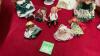 PORCELAIN DOLLS IN WICKER BASKET - SOME WITH STANDS - 3