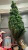 A BOX AND A FIBRE OPTIC 48&rdquo; CHRISTMAS TREE - SNOWMAN DECOR, GIFT BAGS, ANGEL TREE TOPPER, LIGHTS, VINTAGE STYLE SILK WRAPPED ORNAMENTS ETC. - 6