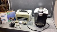 (2)ITEMS - KEURIG + HP LASER JET PRINTER