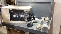 BOX W/ HAMPTON BAY OUTDOOR POST LANTERN - ELECTRIC