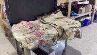 BOX W/ 3 COFFEE BEAN SACKS