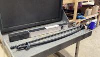 (3) ITEMS - SHOWER TENSION ROD, (2)CURTAIN RODS