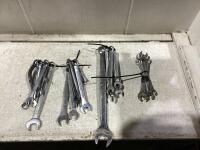 SHOP BOX OF ASSORTED WRENCHES