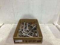 SHOP BOX OF ASSORTED WRENCHES