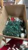 BOX OF DECORATIONS AND A 7 FT PRE-LIT TREE - 2