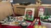 BOX OF DECORATIONS AND A 7 FT PRE-LIT TREE - 3