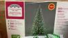 BOX OF DECORATIONS AND A 7 FT PRE-LIT TREE - 5