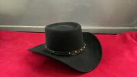 PIGALLE BLACK WESTERN HAT - MADE IN MEXICO SIZE 7 1/4