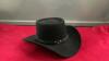 PIGALLE BLACK WESTERN HAT - MADE IN MEXICO SIZE 7 1/4
