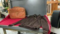 VINTAGE IMPALA SUITCASE AND SASKATCHEWAN WHEAT POOL SWEATER