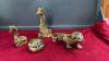 AFRICAN THEMED ORNAMENTS - (2) GIRAFFES, LION, AND A TRINKET BOX