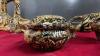 AFRICAN THEMED ORNAMENTS - (2) GIRAFFES, LION, AND A TRINKET BOX - 3