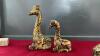 AFRICAN THEMED ORNAMENTS - (2) GIRAFFES, LION, AND A TRINKET BOX - 5