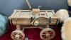 HANDCRAFTED WOODED WAGON W/ A WOODEN SLEIGH AND HORSES + A DUFFLE BAG AND TEDDY BEAR - 4