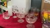 (2) BOXES OF MISC. DRINKING GLASSES - WINE, NORMAL DRINKING, TEQUILLA METER, DESSERT BOWLS, ETC. - 3
