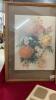 FLORAL PICTURE AND (2) WOODEN FRAMES - ONE DOESN&rsquo;T HAVE THE GLASS - 2