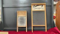 (2) WASHBORADS - REPLICA ECONOMY AND A SMALL NATIONAL WASHBOARD W/ METAL GRATE