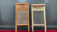 (2) SMALL VINTAGE WASHBOARDS