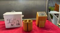 METAL CONTAINER, KNIFE BLOCK, BAMBOO CONTAINERS
