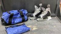 CANADIAN HOCKEY SKATES SIZE 6 IN DUFFLE BAG
