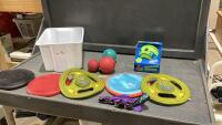 TUB OF DOG TOYS