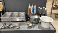 (2) ITEMS - BUFFET SERVER/WARMER + BOX W/CROCKPOT LINER, SODA STREAM BOTTLES + CANNISTERS