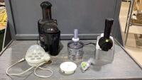 (2)BOXES- MAGIC BULLET JUICER, YOHANNAS MACHINE + EGG GENIE