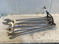 (5) JUMBO MIXED WRENCHES 1-5/16", 1-1/2", 1-11/16" (SAE)