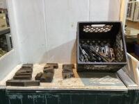 SHOP CRATE W/ MISCELLANEOUS METAL PARTS