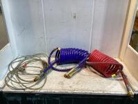 SHOP BOX W/ (2) AIR HOSE & MISCELLANEOUS