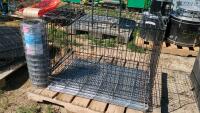 Large Kennels/Cages and utility wire fencing