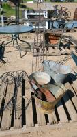 All metal yard decor