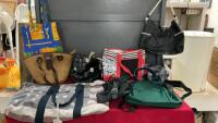 DUFFLE BAGS, PURSES, TOTE BAGS, SMALL BACKPACKS