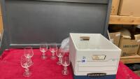 (21) CRYSTAL WINE GLASSES