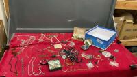 COSTUME JEWELRY & SMALL COMPACT MIRROR