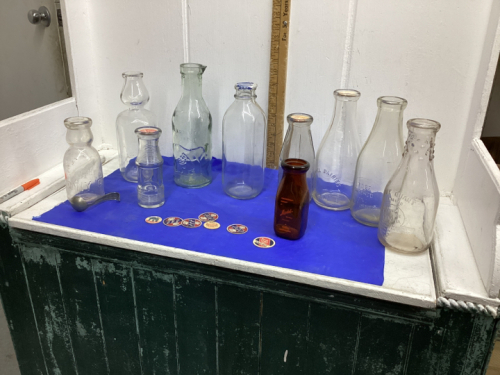 GLASS MILK BOTTLES