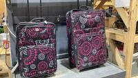 (2) SUITCASES - CARRY-ON + CHECKED SIZE