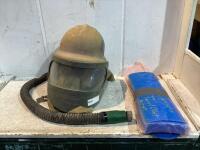 BULLARD SAND BLASTER PROCTIVE HELMET W/ EXTRA LENSES