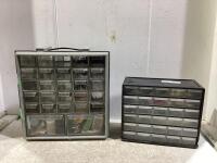 (2) PLASTIC BITS ORGANIZER W/ CONTENTS