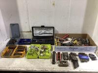 SHOP FLAT W/ ALLEN WRENCH, DRILL BIT & MISCELLANEOUS
