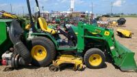 John Deere 4100 diesel Yard Tractor With Loader & bagger
