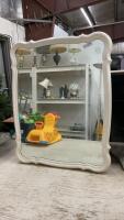 WALL MIRROR W/ DECORATVIE WOOD FRAME