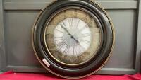 ROUND WALL CLOCK W/ ROMAN NUMERALS