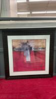 LARGE ABSTRACT PICTURE IN NICE PLASTIC FRAME